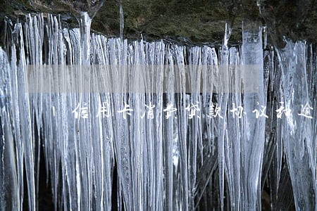 信用卡消费贷款协议和逾期利息 信用卡消费贷款协议和逾期利息