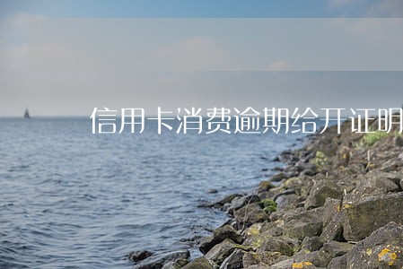 信用卡消费逾期给开证明吗