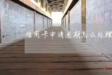 信用卡申请逾期怎么处理 信用卡申请逾期怎么处理