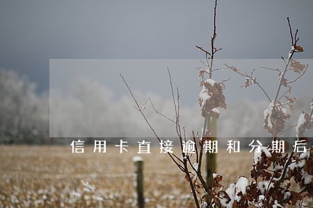 信用卡直接逾期和分期后逾期 信用卡直接逾期和分期后逾期