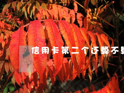 信用卡第二个还算不算逾期 信用卡第二个还算不算逾期