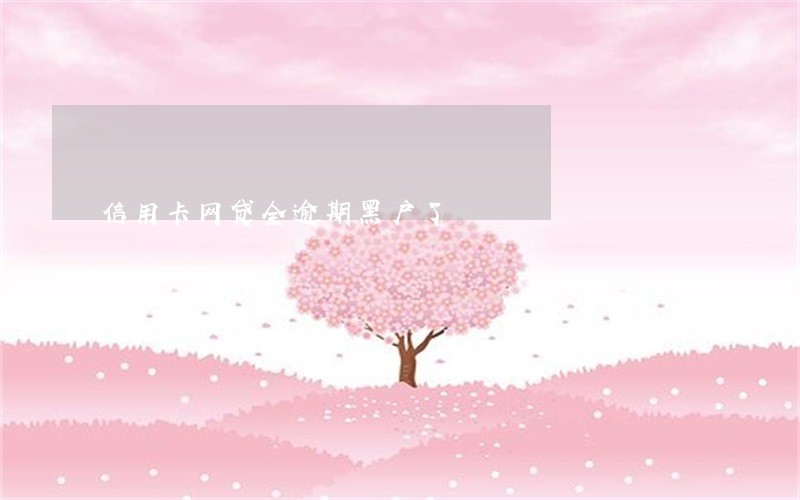 信用卡网贷全逾期黑户了 信用卡网贷全逾期黑户了
