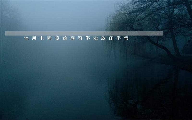 信用卡网贷逾期可不能放任不管