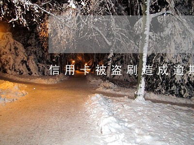信用卡被盗刷造成逾期 信用卡被盗刷造成逾期