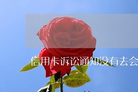 信用卡诉讼通知没有去会怎么样 信用卡诉讼通知没有去会怎么样