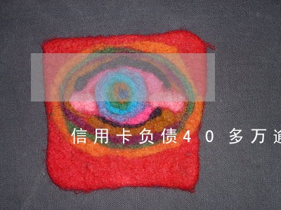 信用卡负债40多万逾期 信用卡负债40多万逾期