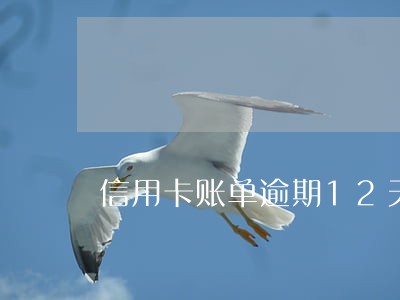 信用卡账单逾期12天 信用卡账单逾期12天