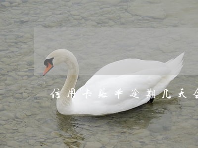 信用卡账单逾期几天会怎么样 信用卡账单逾期几天会怎么样
