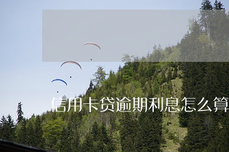信用卡贷逾期利息怎么算