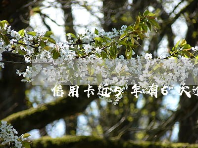 信用卡近5年有6次逾期 信用卡近5年有6次逾期