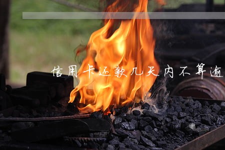 信用卡还款几天内不算逾期 信用卡还款几天内不算逾期