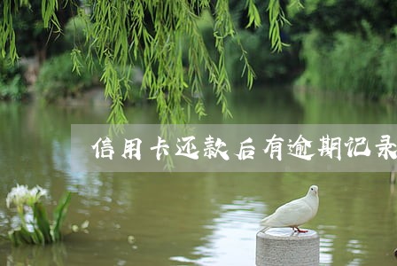 信用卡还款后有逾期记录怎么办