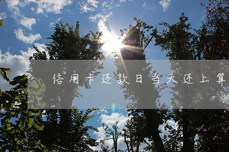信用卡还款日当天还上算逾期吗 信用卡还款日当天还上算逾期吗