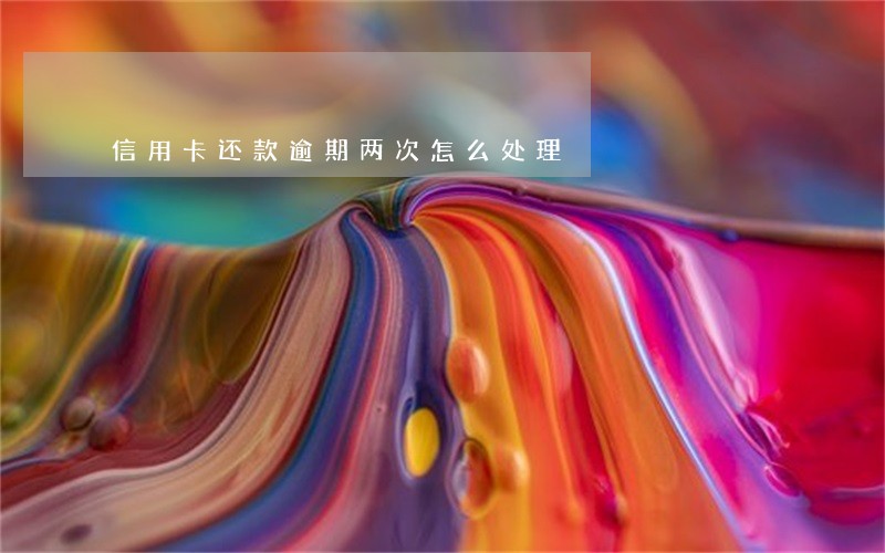 信用卡还款逾期两次怎么处理 信用卡还款逾期两次怎么处理