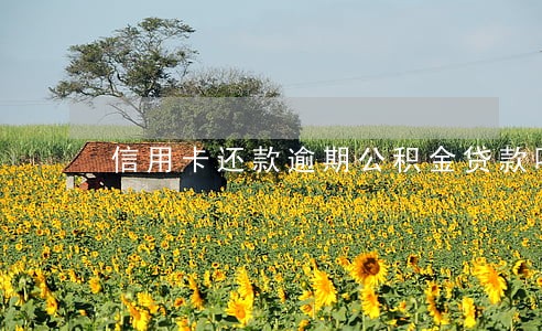 信用卡还款逾期公积金贷款吗 信用卡还款逾期公积金贷款吗