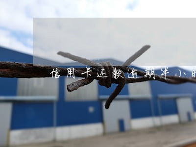 信用卡还款逾期半小时 信用卡还款逾期半小时