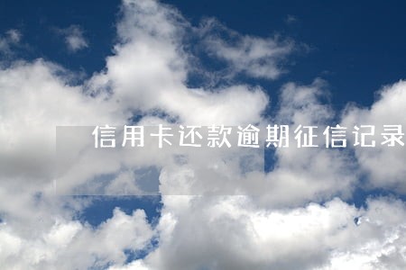 信用卡还款逾期征信记录查询 信用卡还款逾期征信记录查询