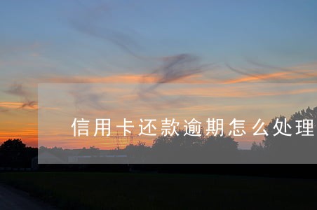 信用卡还款逾期怎么处理 信用卡还款逾期怎么处理