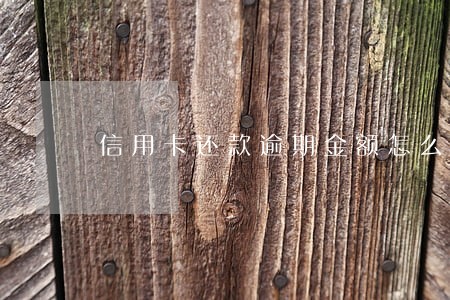 信用卡还款逾期金额怎么算
