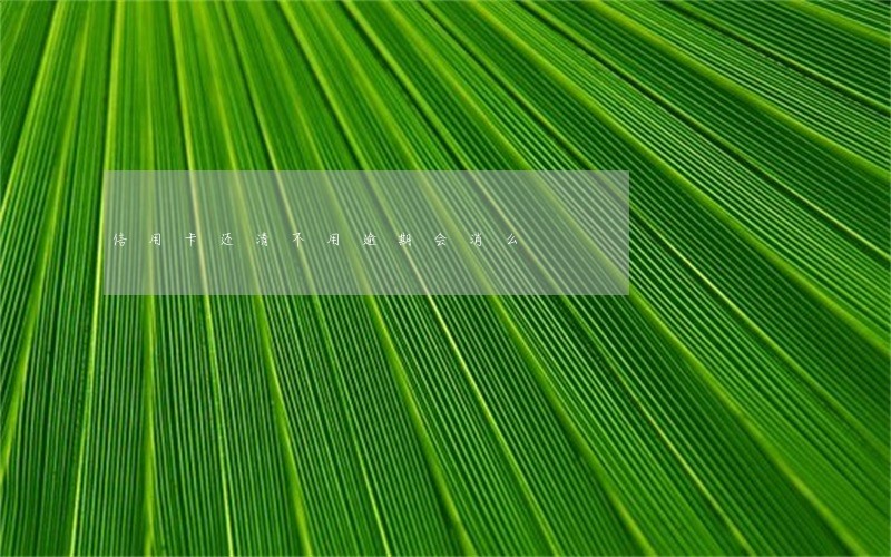 信用卡还清不用逾期会消么 信用卡还清不用逾期会消么