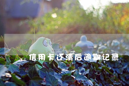信用卡还清后逾期记录 信用卡还清后逾期记录