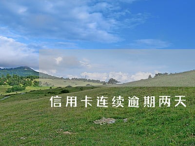 信用卡连续逾期两天 信用卡连续逾期两天