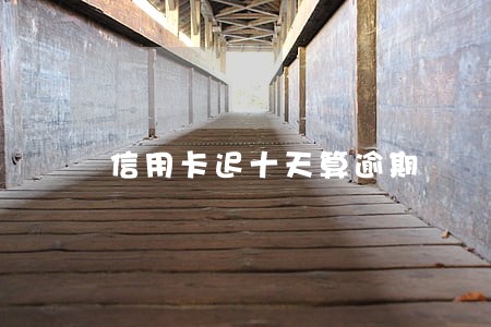 信用卡迟十天算逾期