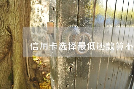 信用卡选择最低还款算不算逾期