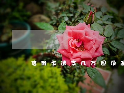 信用卡透支几万但没逾期 信用卡透支几万但没逾期