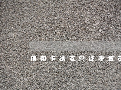 信用卡透支只还本金可以吗 信用卡透支只还本金可以吗