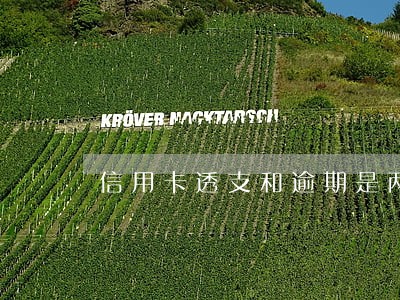 信用卡透支和逾期是两种吧 信用卡透支和逾期是两种吧