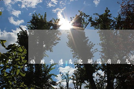 信用卡透支逾期没有力气 信用卡透支逾期没有力气