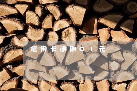 信用卡逾期01元 信用卡逾期01元