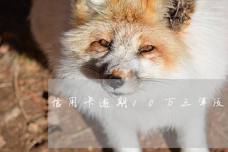 信用卡逾期10万三年没还