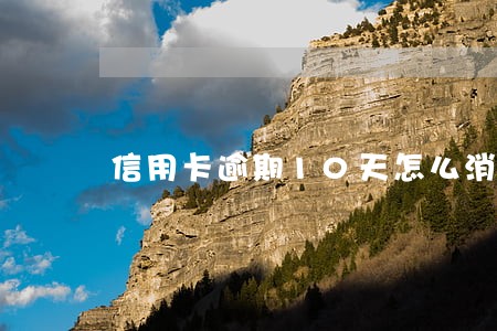 信用卡逾期10天怎么消除记录