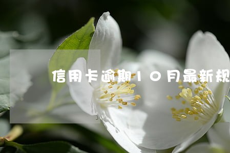 信用卡逾期10月最新规定 信用卡逾期10月最新规定