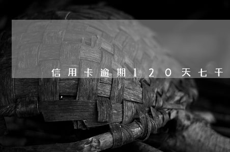 信用卡逾期120天七千多