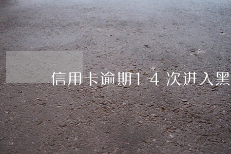 信用卡逾期14次进入黑户了吗 信用卡逾期14次进入黑户了吗