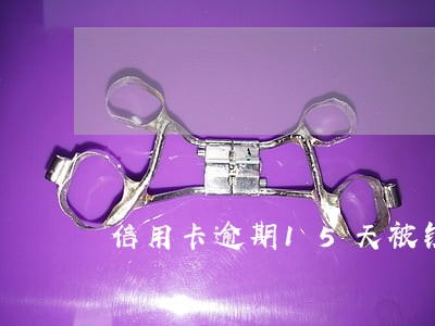 信用卡逾期15天被锁