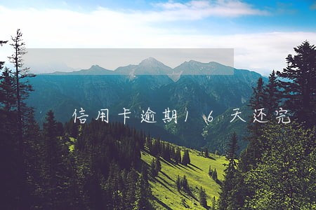 信用卡逾期16天还完