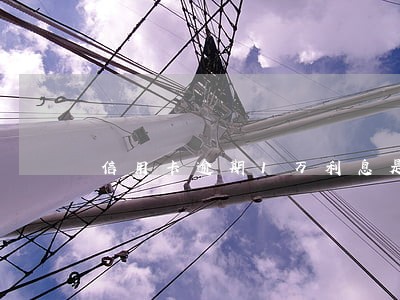 信用卡逾期1万利息是多少 信用卡逾期1万利息是多少