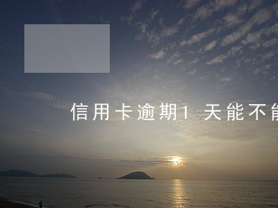 信用卡逾期1天能不能用 信用卡逾期1天能不能用