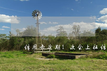 信用卡逾期1次会上征信吗