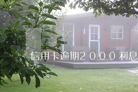 信用卡逾期2000利息是多少 信用卡逾期2000利息是多少