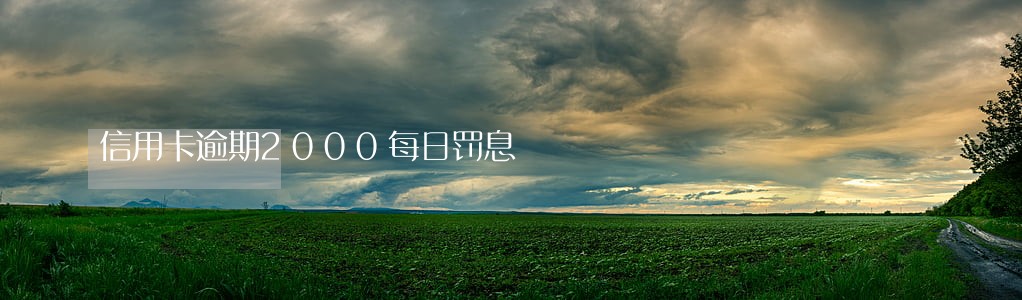 信用卡逾期2000每日罚息 信用卡逾期2000每日罚息