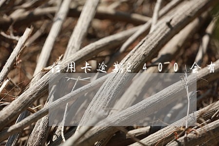 信用卡逾期2400会有什么后果