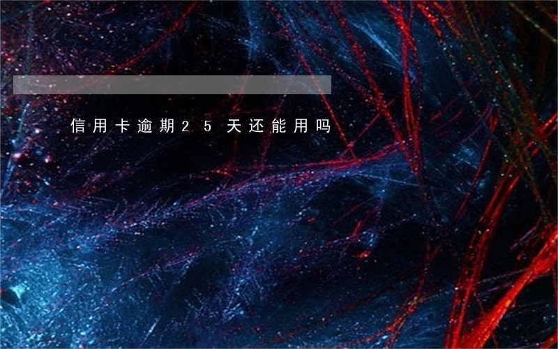 信用卡逾期25天还能用吗 信用卡逾期25天还能用吗