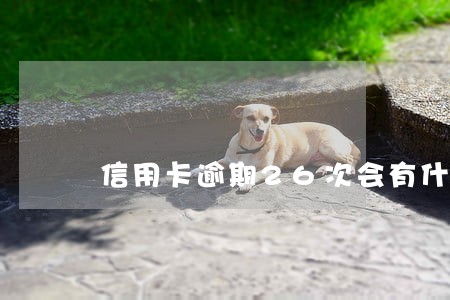 信用卡逾期26次会有什么后果 信用卡逾期26次会有什么后果
