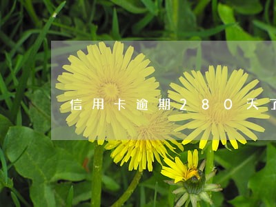 信用卡逾期280天了
