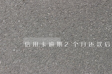 信用卡逾期2个月还款后果